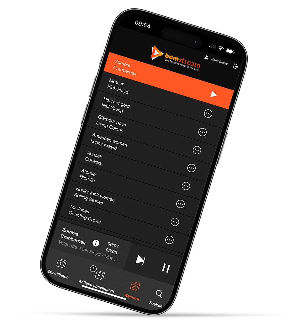 iPhone met BCM Stream App
