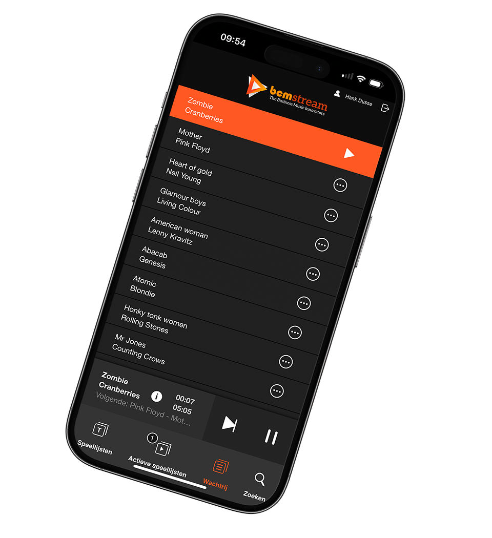 iPhone met BCM Stream App